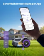 ANTHBOT M5 Mähroboter ohne Begrenzungskabel, RTK-Navigation, 150°KI-Kamera, App-Steuerung, für Gärten bis 700 m² – Bild 7